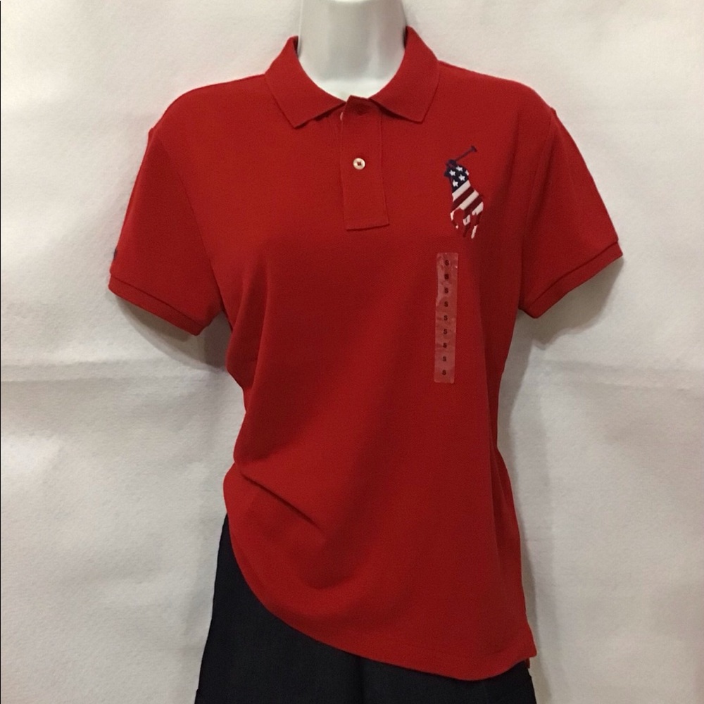 Polo Ralph Womens Big Pony  Polo Shirt
